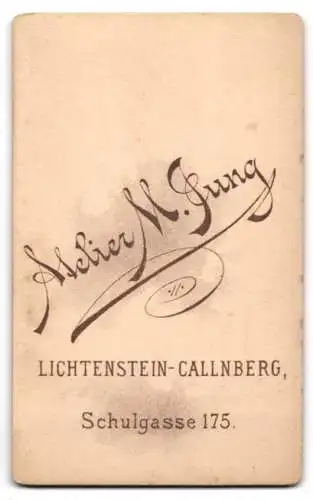 Fotografie M. Jung, Lichtenstein-Callnberg, Schulgasse 175, Porträt einer Frau