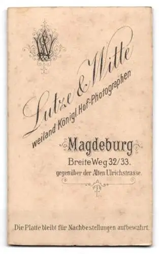 Fotografie Lutze & Witte, Magdeburg, Breite Weg 32 /33, Porträt eines Herrn