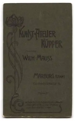 Fotografie Atelier Küpper, Marburg, Kasernenstr. 15, Porträt einer Dame