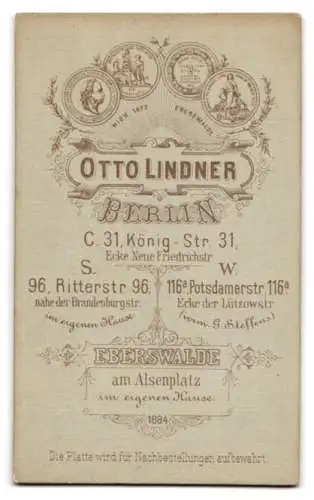 Fotografie Otto Lindner, Berlin, Königstrasse 31, Portrait einer jungen Frau