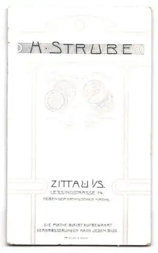 Fotografie H. Strube, Zittau, Lessingstrasse 14, Porträt einer Frau