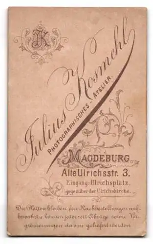Fotografie Julius Kosmehl, Magdeburg, Alte Ulrichsstr. 3, Porträt einer jungen Frau