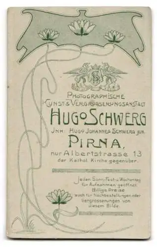 Fotografie Hugo Schwerg, Pirna, Albertstrasse 13, Portrait eines Mannes in Anzug