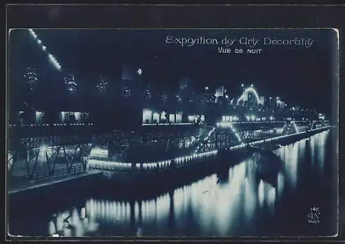 AK Paris, Exposition des Arts Décoratifs 1925, Vue de Nuit