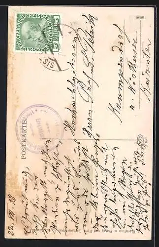 AK Innsbruck, Hungerburgbahn auf dem grossen Viadukt