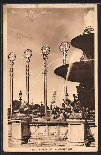 AK Paris, Exposition internationale 1937, Porte de la concorde