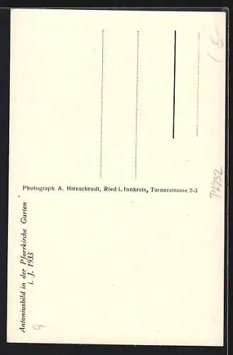 AK Gurten, Antoniusbild in der Pfarrkirche