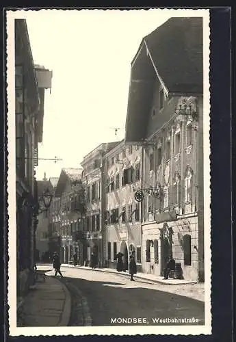 AK Mondsee, Gasthaus in der Westbahnstrasse