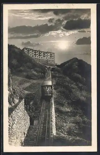 AK Bergbahn auf dem Stanserhorn mit Blick zur Endstation