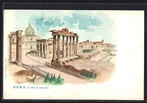 Lithographie Roma, Foro Romano