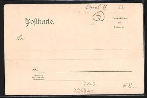 Lithographie Fallingbostel, Gesteinsformation Steinhäuser, Schäfer mit Herde