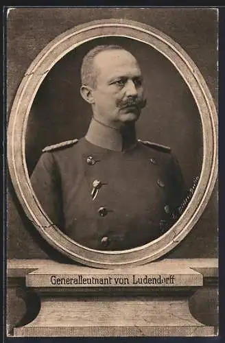 AK Portrait Generalleutnant Erich von Ludendorff