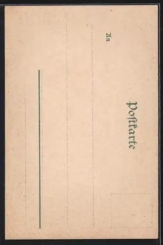 Lithographie Märchen, Hirtenmädchen mit Ziegenherde auf Weg