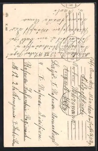 AK Eisernes Kreuz, Deutschland über alles!, Eichenkranz, gesegnetes Neujahr 1915