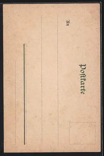 AK Märchen, Vater und Tochter mit Harfe am See