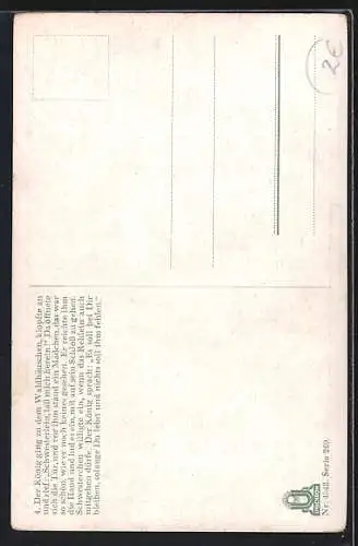 Künstler-AK Brüderchen und Schwesterchen, König gibt Schwesterchen die Hand, Reh