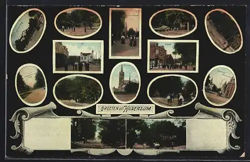 AK Hilversum, Kerk, Groest, Station