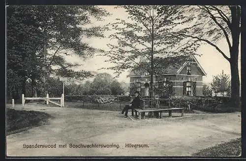 AK Hilversum, Spanderswoud met Boschwachterswoning