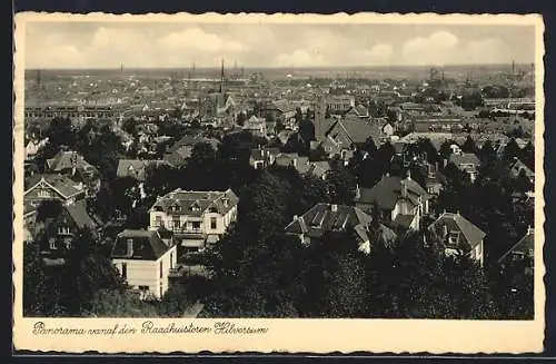 AK Hilversum, Panorama vanaf den Raadhuistoren