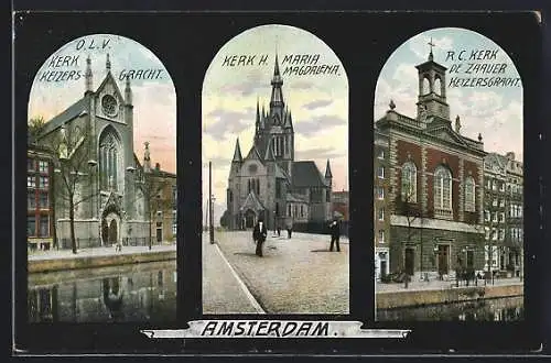 AK Amsterdam, Kerk H. Maria Magdalena, R.C. Kerk de Zaaijer Keizersgracht, O.L.V. Kerk Keizersgracht