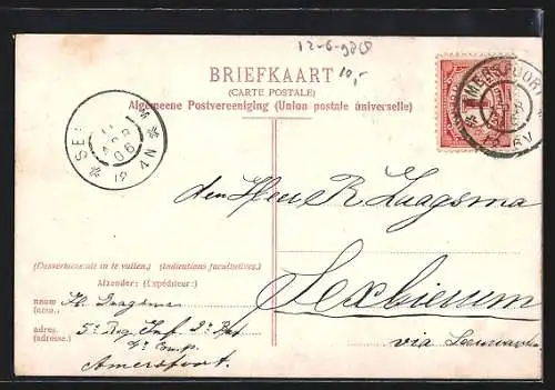 AK Amersfoort, Gezicht over de beek b/d Utrechtschepoort