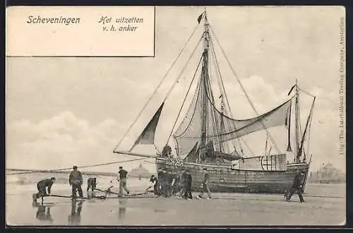 AK Scheveningen, Het uitzetten v. h. anker