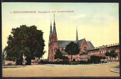 AK `s Hertogenbosch, Emmaplein met Leonarduskerk