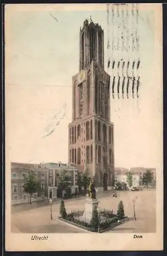 AK Utrecht, Dom mit Denkmal