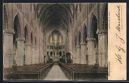 AK Hilversum, Interieur R. K. Kerk