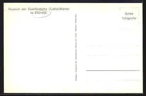 AK Zaandijk, Museum der Zaanlandsche Oudheidkamer