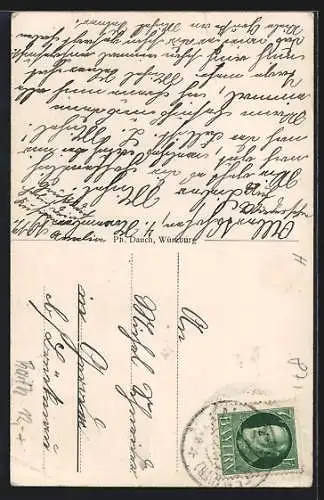 AK Albertshofen bei Kitzingen, Gasthaus zum Stern, Handlung von Andreas Friedlein, Kirchgasse