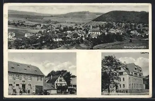 AK Niederwörresbach, Gasthaus Dreyer, Kinderheim Eben-Ezer, Panorama