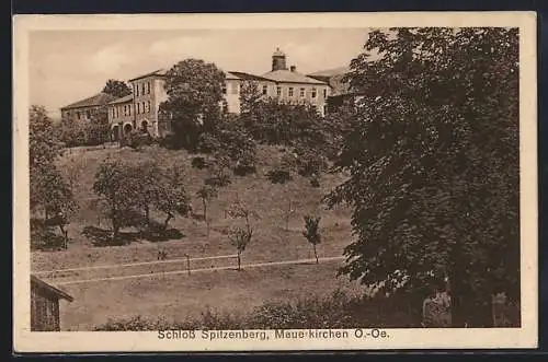 AK Mauerkirchen, Blick zum Schloss Spitzenberg