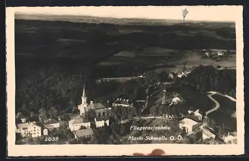 AK Maria-Schmolln, Ortsansicht aus der Vogelschau, Fliegeraufnahme