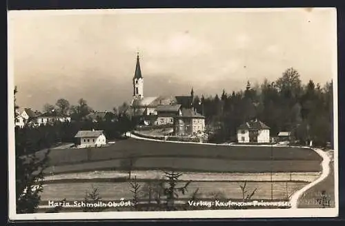 AK Maria Schmolln, Ortspartie mit Kirche