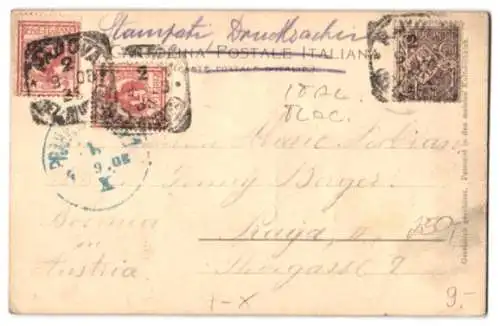 Relief-AK Padova, Piazza e Basilica di S. Antonio col Monumento al Generale Gattamelata