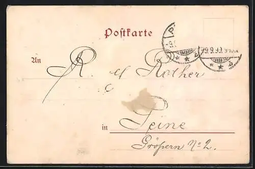 AK Kleiner Engel liest einen Brief