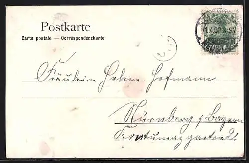 AK Osterhasen ziehen eine Eierkutsche