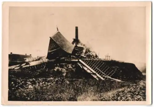 Fotografie Ansicht Monchy-au-Bois, Windmühle vom französischen Militär zerstört, 1.WK