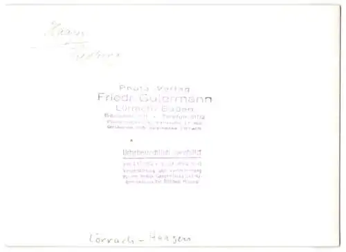 Fotografie Friedrich Gutermann, Lörrach, Ansicht Lörrach-Haagen / Baden, Wohnhaus-Siedlung