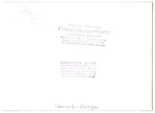 Fotografie Friedrich Gutermann, Lörrach, Ansicht Lörrach-Haagen / Baden, Mehrfamilienhaus in einer Wohnhaus-Siedlung