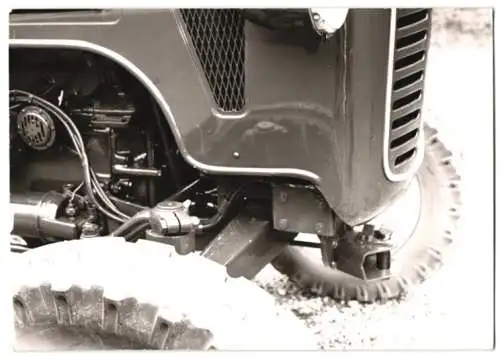 Fotografie Traktor - Schlepper Hermann Lanz Aulendorf HELA, Detailaufnahme der Spurstangenaufnahme