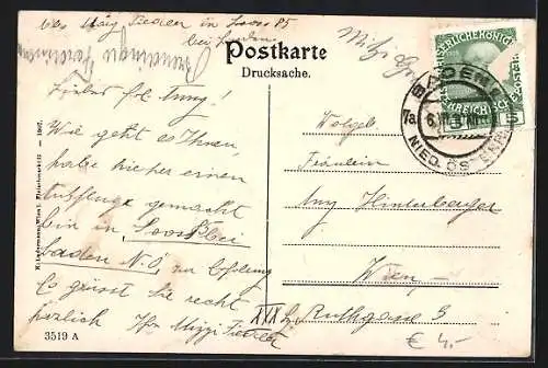 AK Baden /N.-Ö., Helenenthal, Schloss Weilburg und Ruine Rauheneck