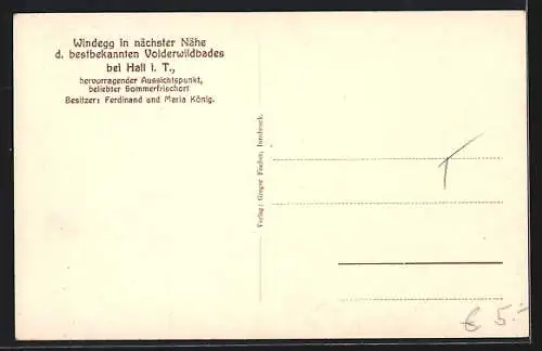 AK Windegg, Panorama mit Kirche