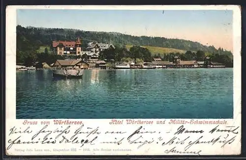 AK Klagenfurt, Hotel Wörthersee und Militär-Schwimmschule