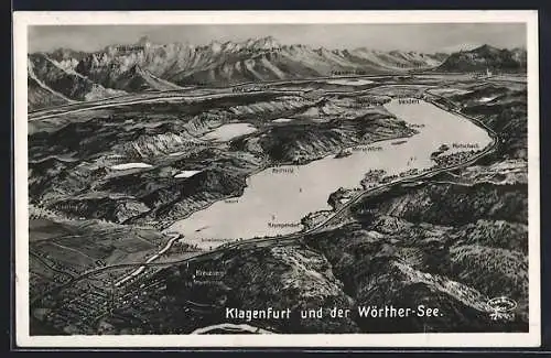 Künstler-AK Klagenfurt, Klagenfurt und der Wörther-See