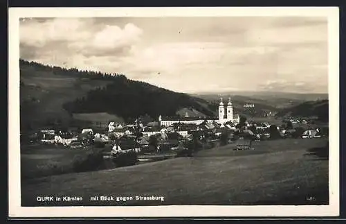 AK Gurk, Panorama mit Blick gegen Strassburg