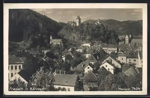 AK Friesach in Kärnten, Totalansicht aus der Vogelschau