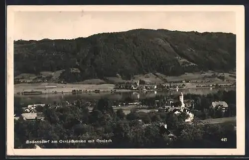 AK Bodensdorf am Ossiachersee, Ortsansicht mit Ossiach