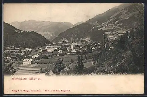 AK Obervellach /Möllthal, Gesamtansicht aus der Vogelschau